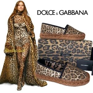 NEW DOLCE&GABBANA LEOPARD ESPADRILLES